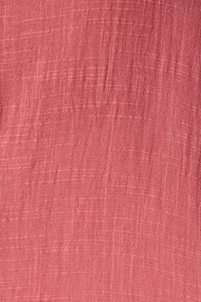 Campbell Shirt in Deep Rose Cotton - fabric