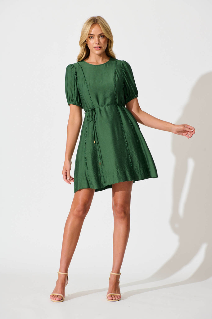 Nia Dress in Green - full length