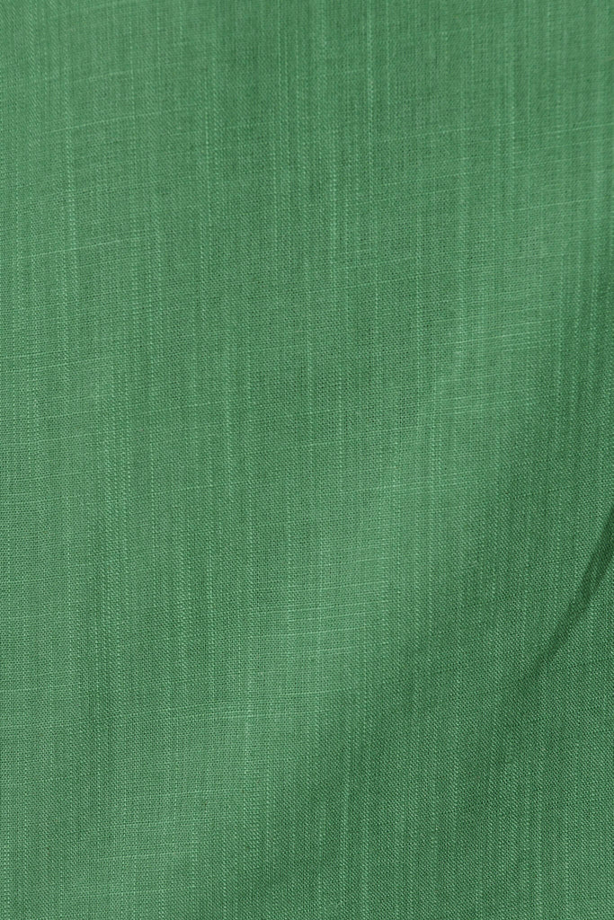 Melanie Top in Green Cotton Linen Blend - fabric