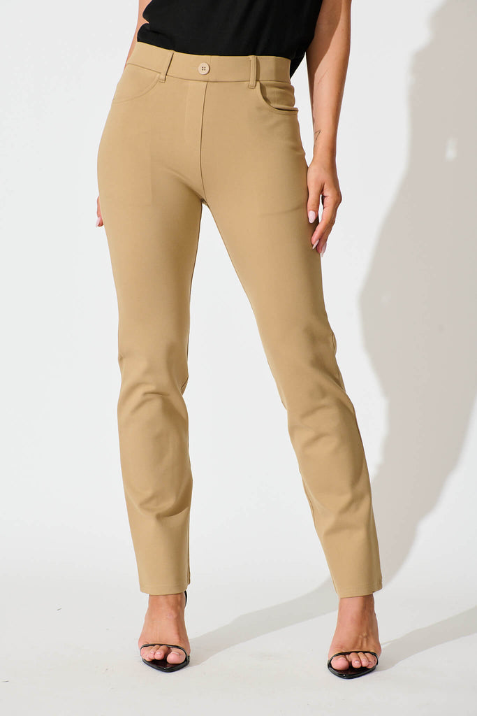 Workflow Stretch Straight Leg Pocket Pant in Caramel front