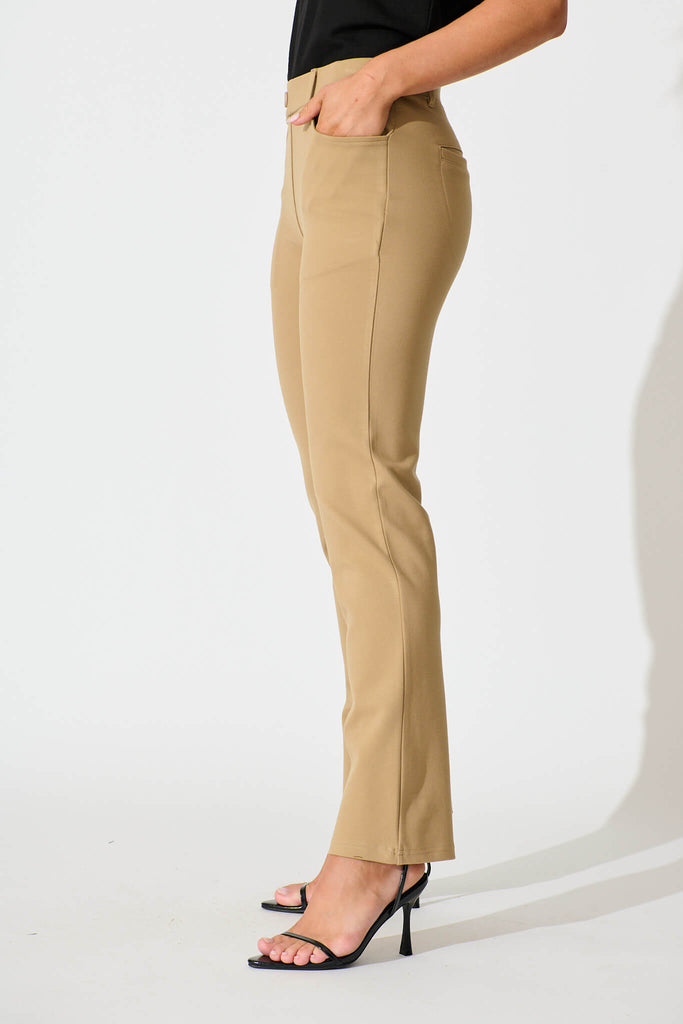 Workflow Stretch Straight Leg Pocket Pant in Caramel side