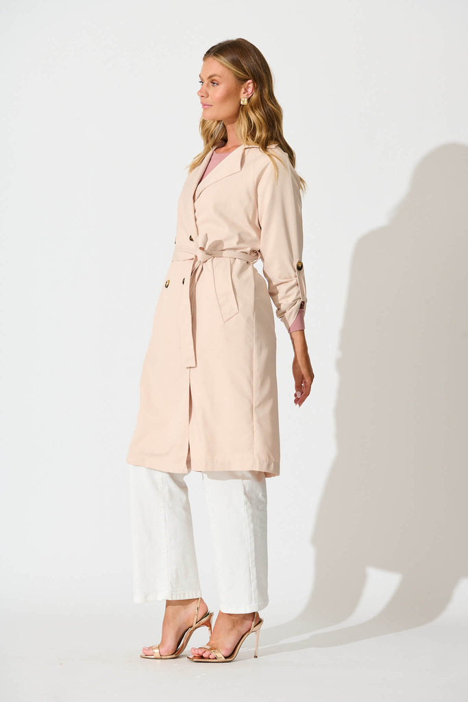 Sasha Trench Coat in Beige side