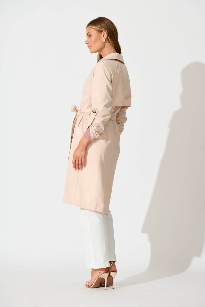 Sasha Trench Coat in Beige back