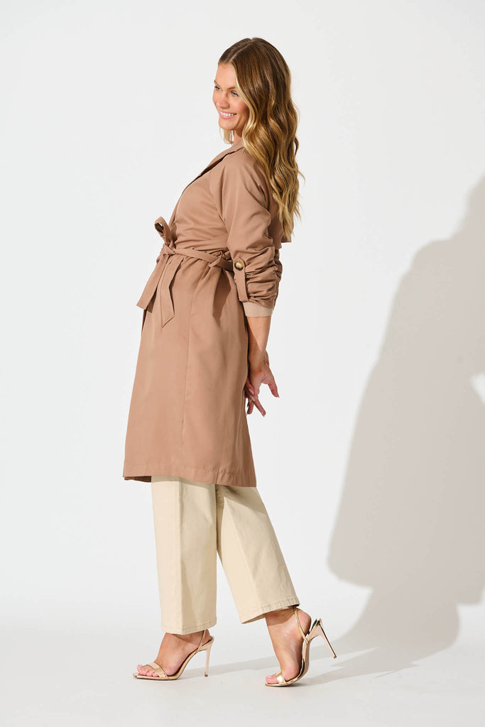 Sasha Trench Coat in Mocha side