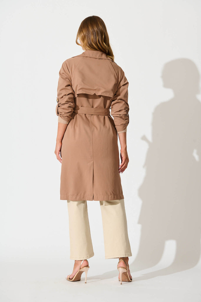 Sasha Trench Coat in Mocha back