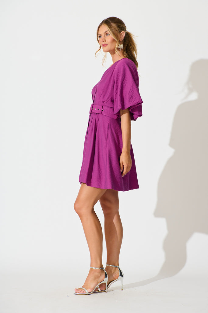 Teagan Dress in Plum side