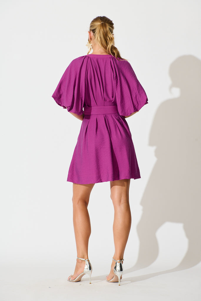 Teagan Dress in Plum back