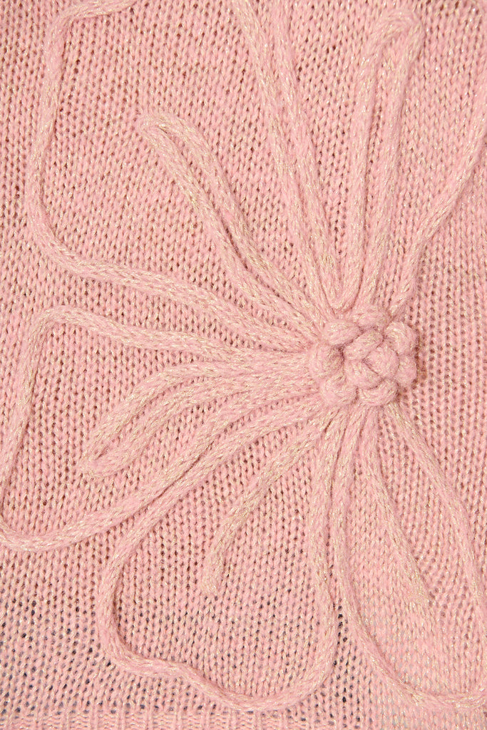 Zoe Knit in Dusty Pink Lurex Wool Blend fabric