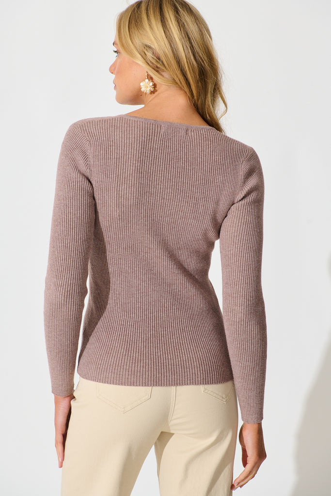 Dover Heights Knit In Taupe back