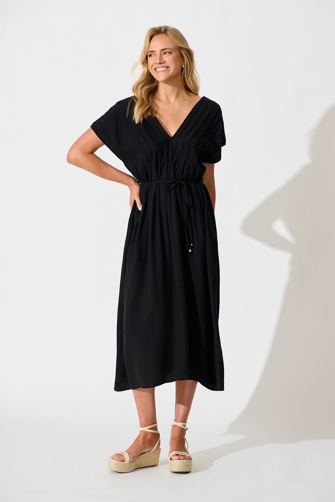 Karina Maxi Dress in Black full length