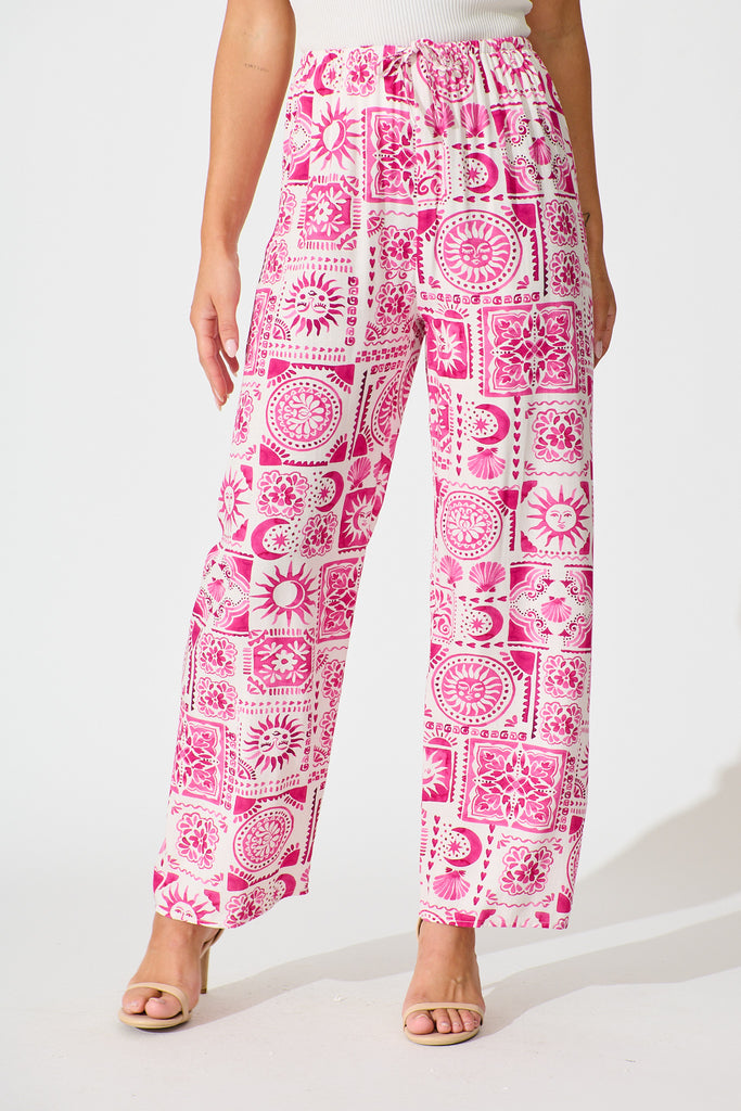 Chelsea Pant in Pink Print