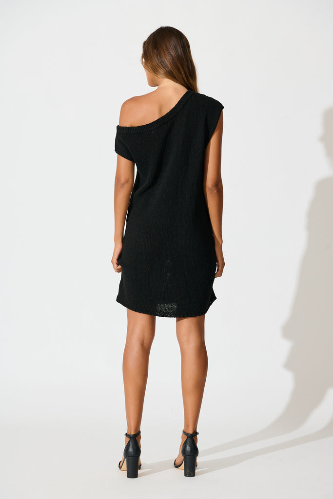 Angelica Knit Dress in Black back