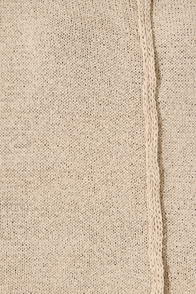 Vancouver Knit in Beige Cotton Blend fabric