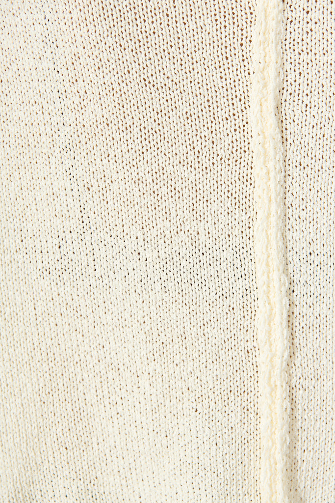 Vancouver Knit in Cream Cotton Blend fabric