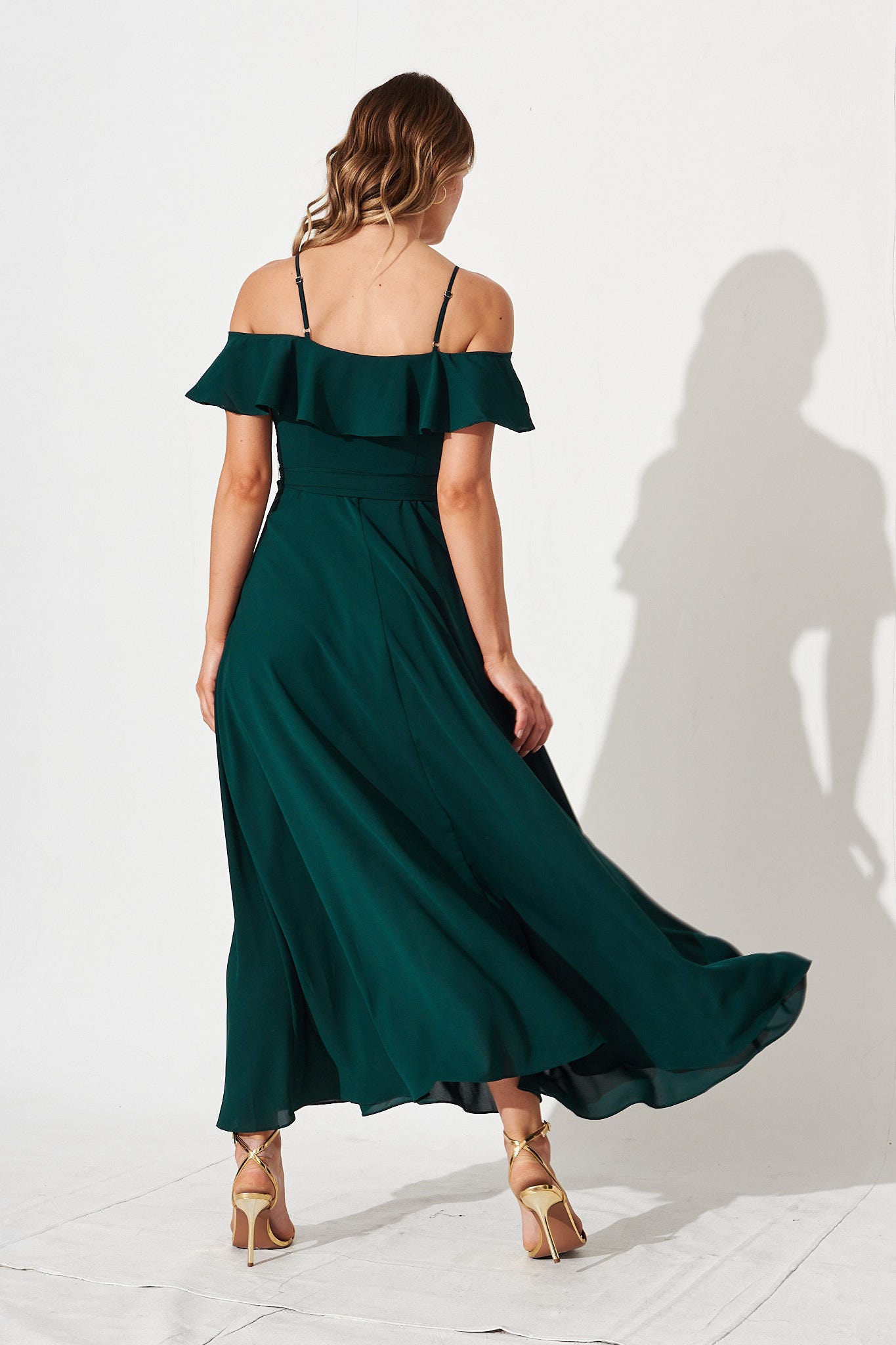 Marit Maxi Dress In Emerald Green – St Frock
