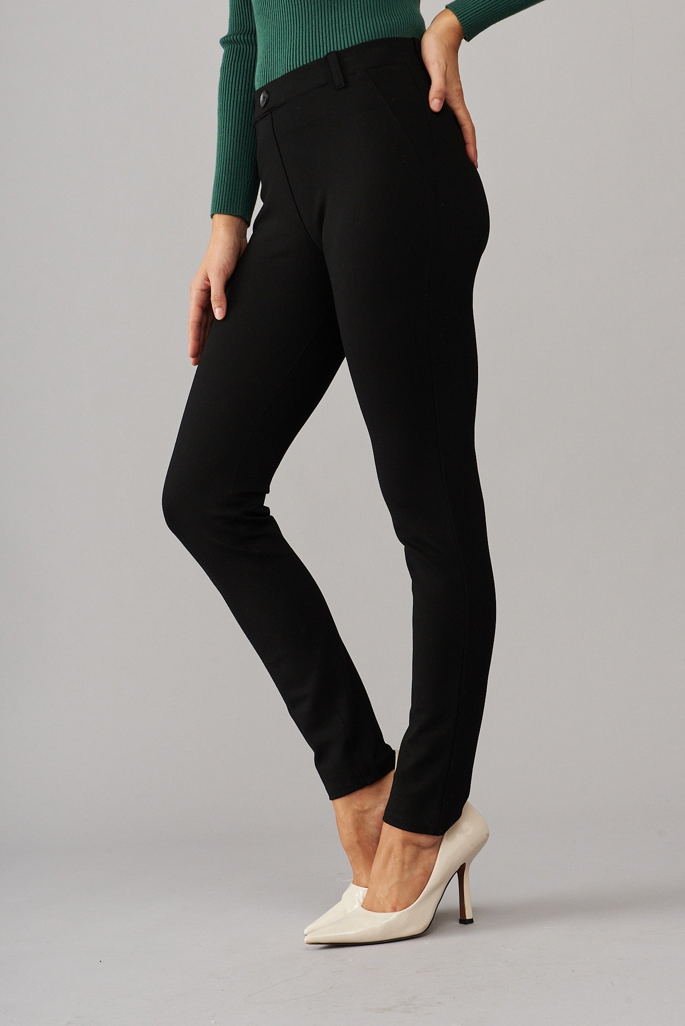 Moschino Couture Ladies Black Skinny Leggings Style Trousers | World of  Watches