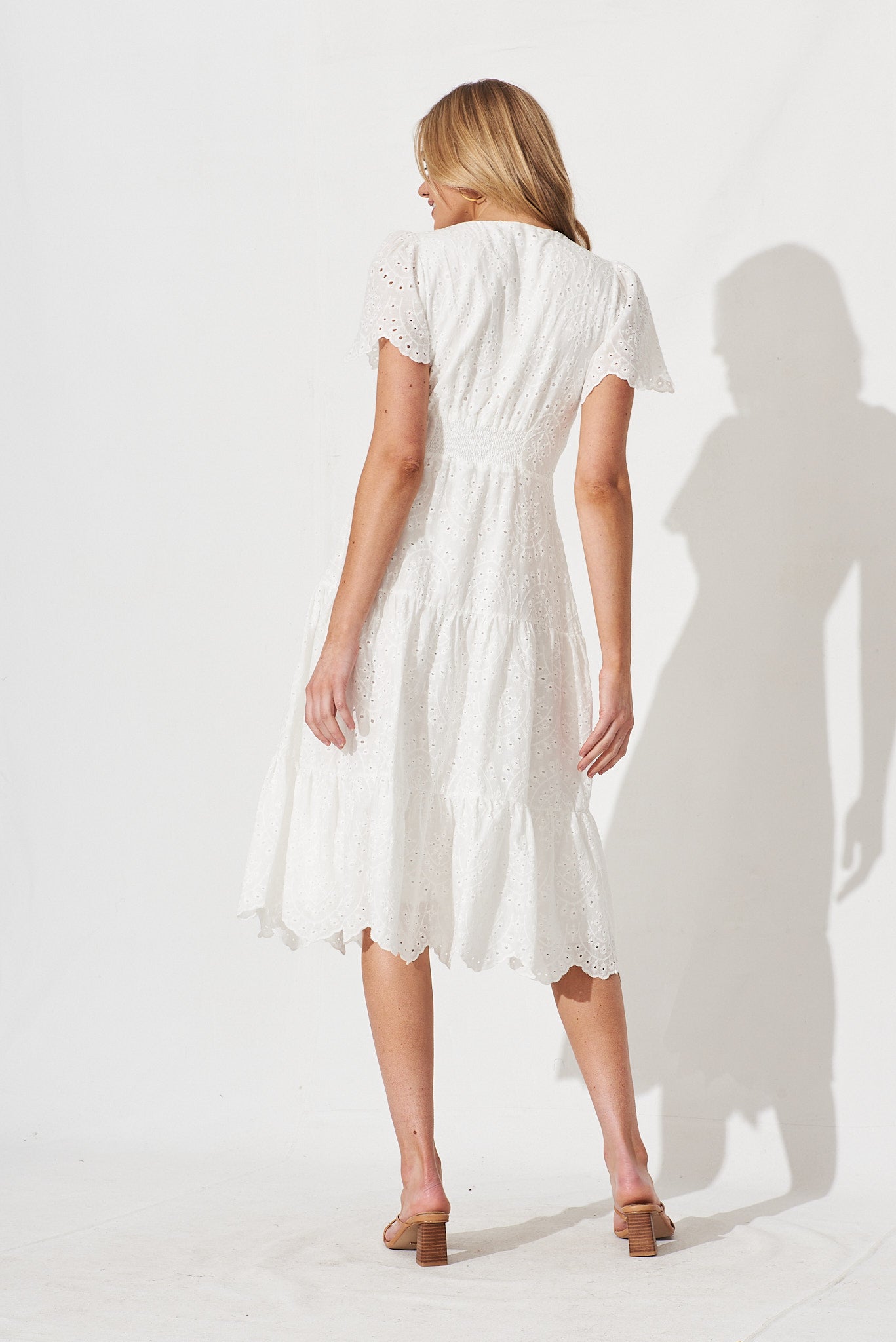 Broderie Cotton Dress - Summit