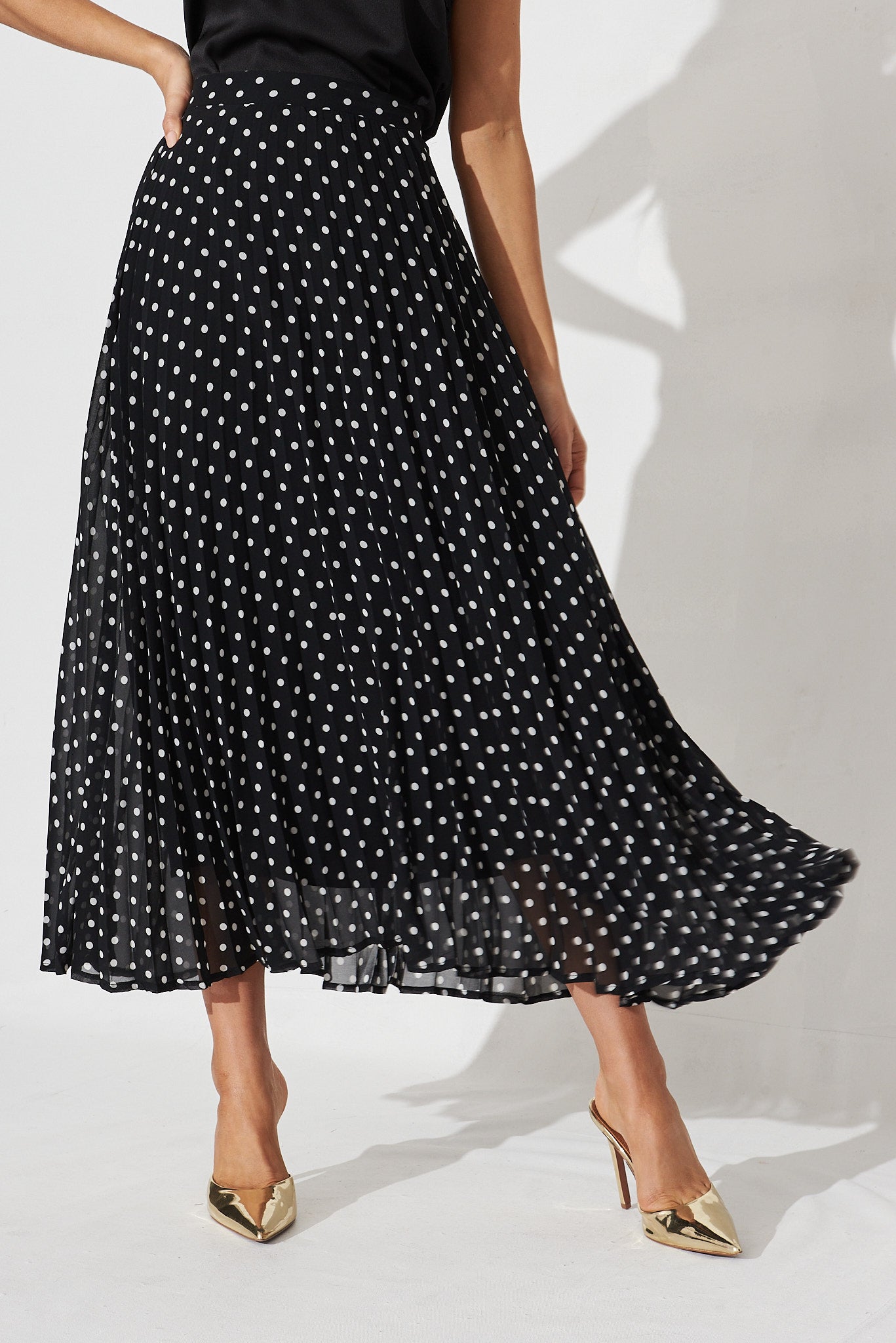 DOT PLEATS LONG SK-