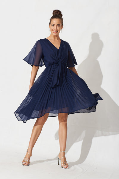 Blakely Dress In Navy Floral Chiffon – St Frock