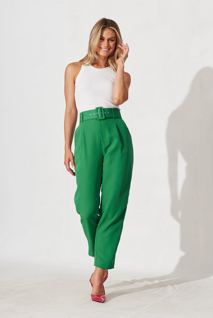 Dahlia Pant In Green - full length
